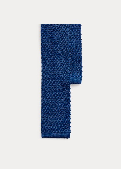 Corbatas Polo Ralph Lauren Hombre Azul Rey Azules - Knit Silk - OLKFQ9061